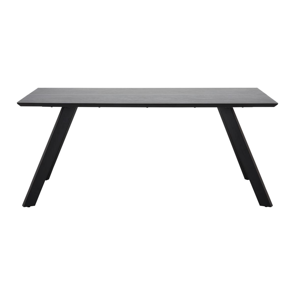 Jedilna Miza Litta, Temno Siva, Kovina - temno siva/črna, Moderno, kovina/leseni material (180/90/76cm) - Bessagi Home