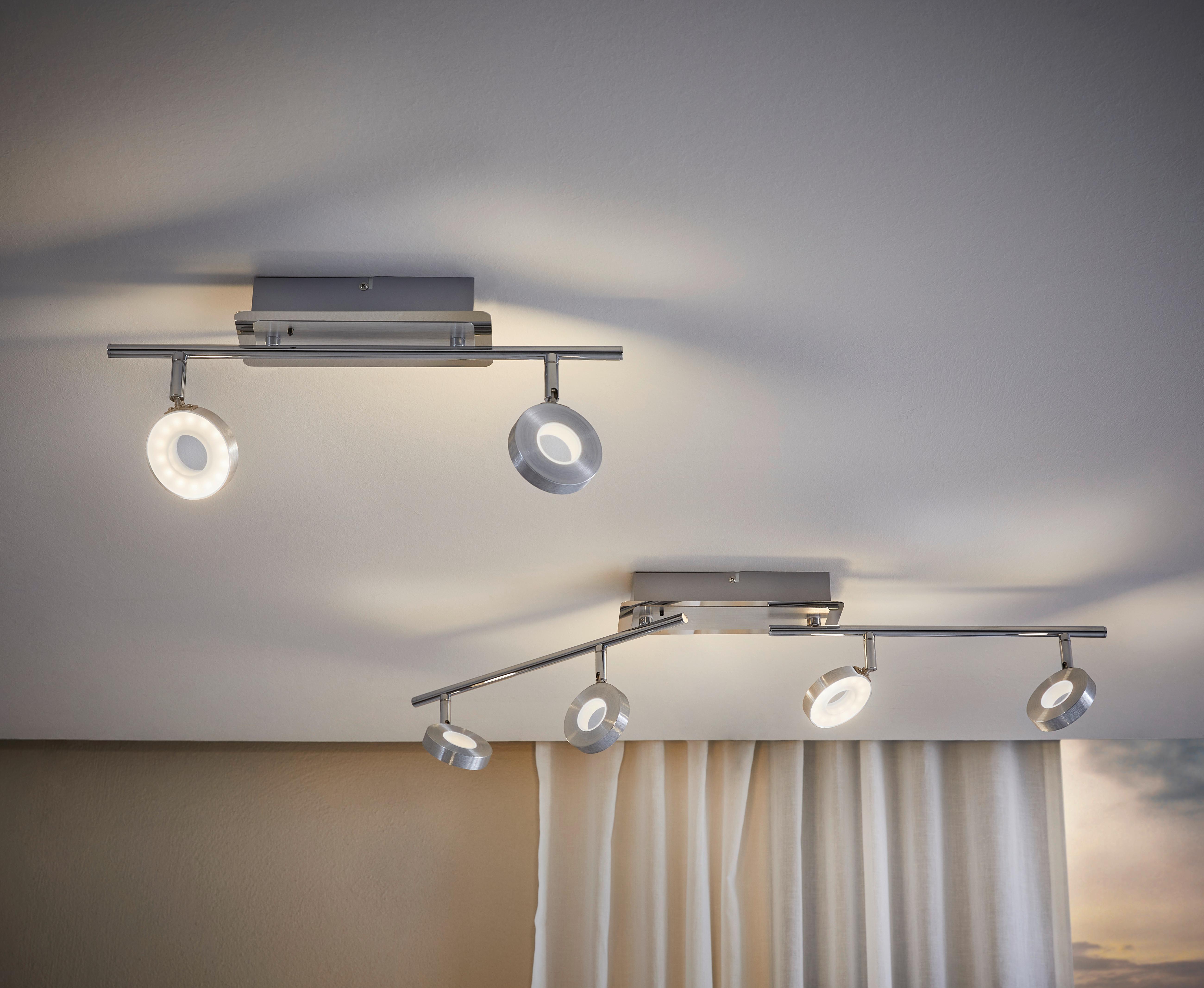 LAMPA REFLEKTOROWA LED INELE *SBN*SH* - kolor aluminiowy/kolor chromowy, Design, metal (84,5/9/18,8cm) - Novel