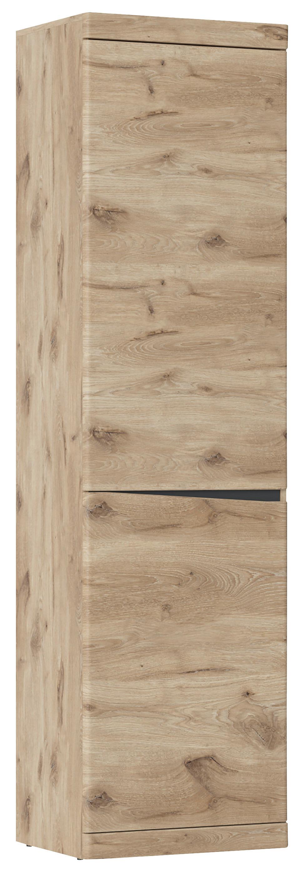 Garderobni Ormar Twist - boje hrasta/antracit, Moderno, drvni materijal/plastika (54/196,5/39,9cm) - Modern Living