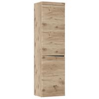 Dulap pentru hol TWIST - culoare lemn stejar/antracit, Modern, material pe bază de lemn (54/196,5/39,9cm) - Modern Living