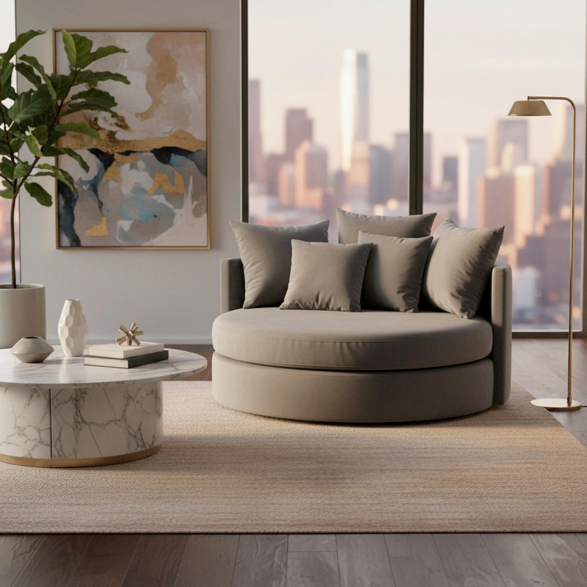 Sofa Elena Grau Samt - Schwarz/Grau, MODERN, Holz/Kunststoff (130/65/140cm) - Bessagi Home