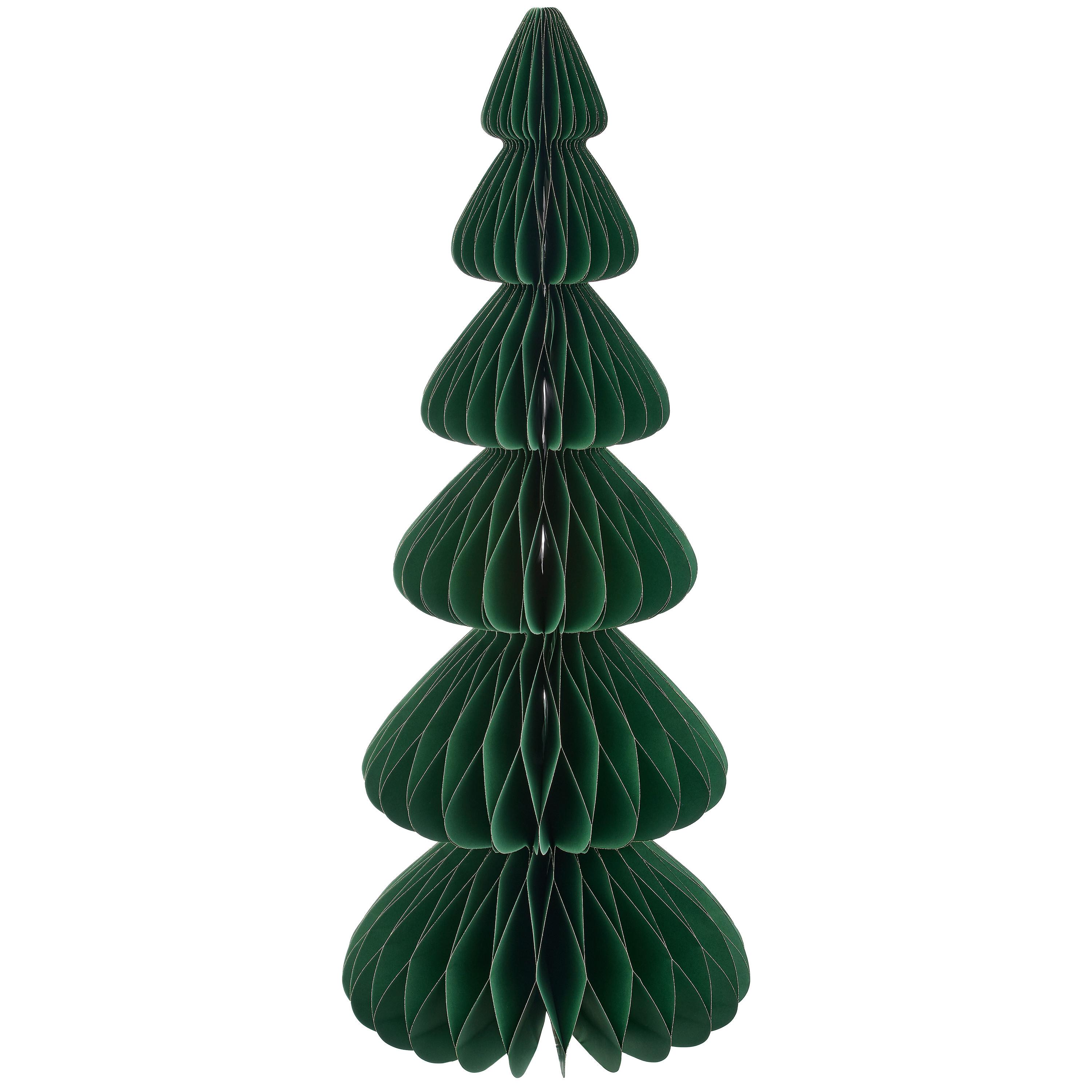 Dekobaum Tannenbaum I Dunkelgrün - Dunkelgrün, Basics, Papier (36/90/36cm) - Mömax