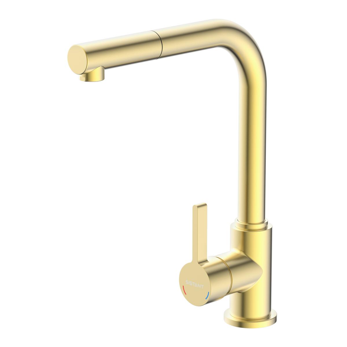 Küchenarmatur Sistant Oslo Goldfarben - Goldfarben, Basics, Metall (32,5cm) - Sistant