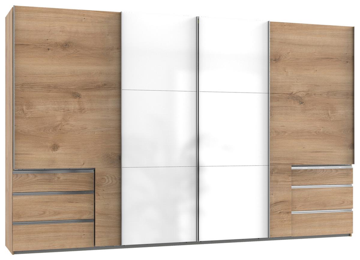 Ormar S Kliznim Vratima Level 36c - bijela/boje hrasta, Moderno, drvni materijal (350/216/65cm) - Modern Living
