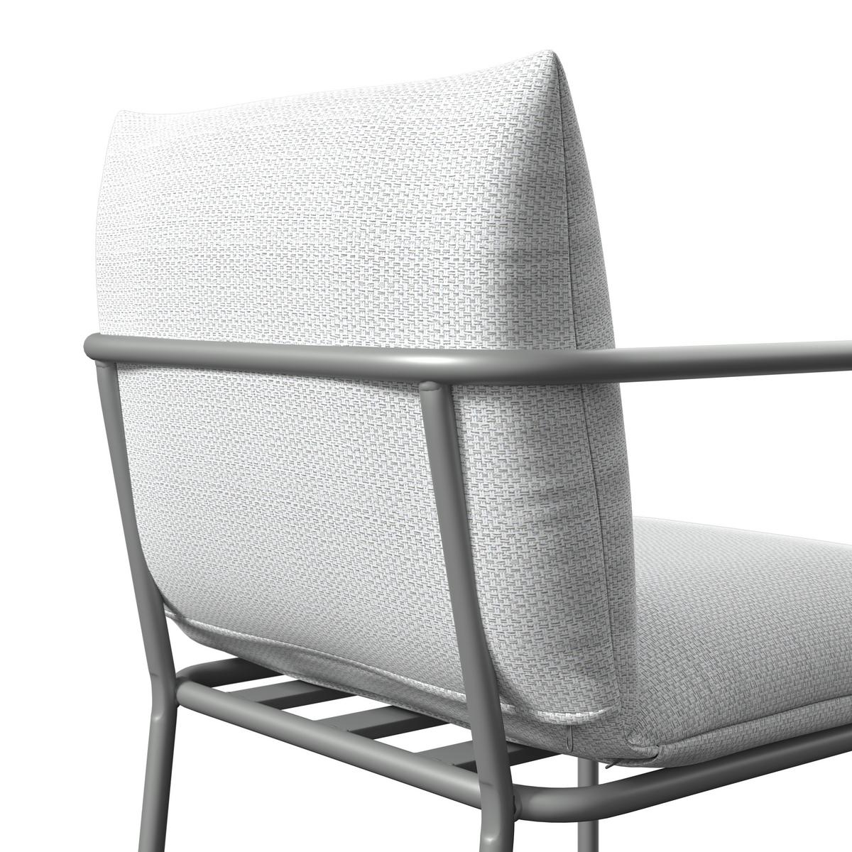 Gartentischgruppe Kanada Creme/Hellgrau - Creme/Hellgrau, MODERN, Glas/Textil