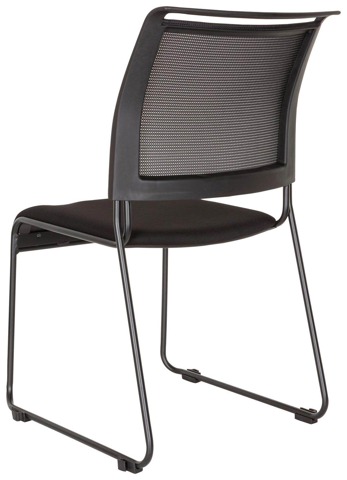 Konferenčni Stol Pauda V, Črna - črna, Moderno, kovina/tekstil (48/87/61cm) - MID.YOU