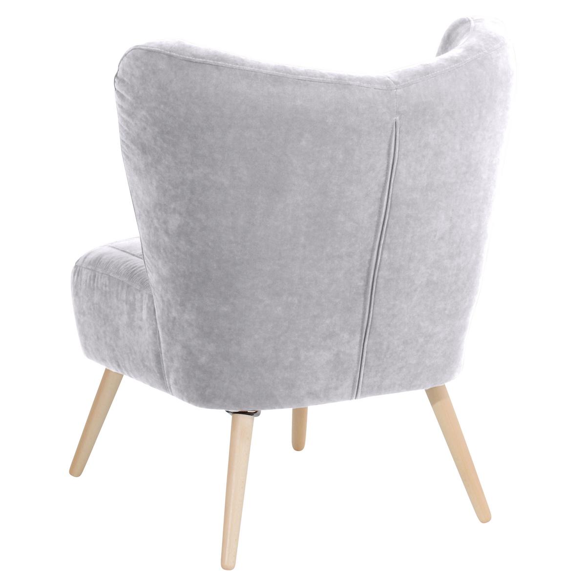 SESSEL SARI - Silberfarben/Naturfarben, Design, Holz/Holzwerkstoff (70/86/69cm) - Max Winzer