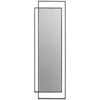 LUSTRO ŚCIENNE DANIEL - przejrzysty/czarny, Trend, materiał drewnopochodny/metal (50/160/4cm) - Xora