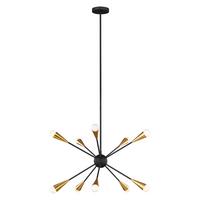 Luster Jax Fe-Jax10-Mb - crna, Design, staklo/metal (70.5/47.7cm) - Elstead Lighting