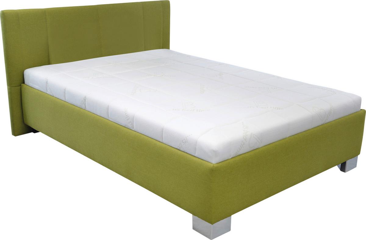 Tapecirani Krevet Stilo - bijela/zelena, drvo/tekstil (120/200cm)