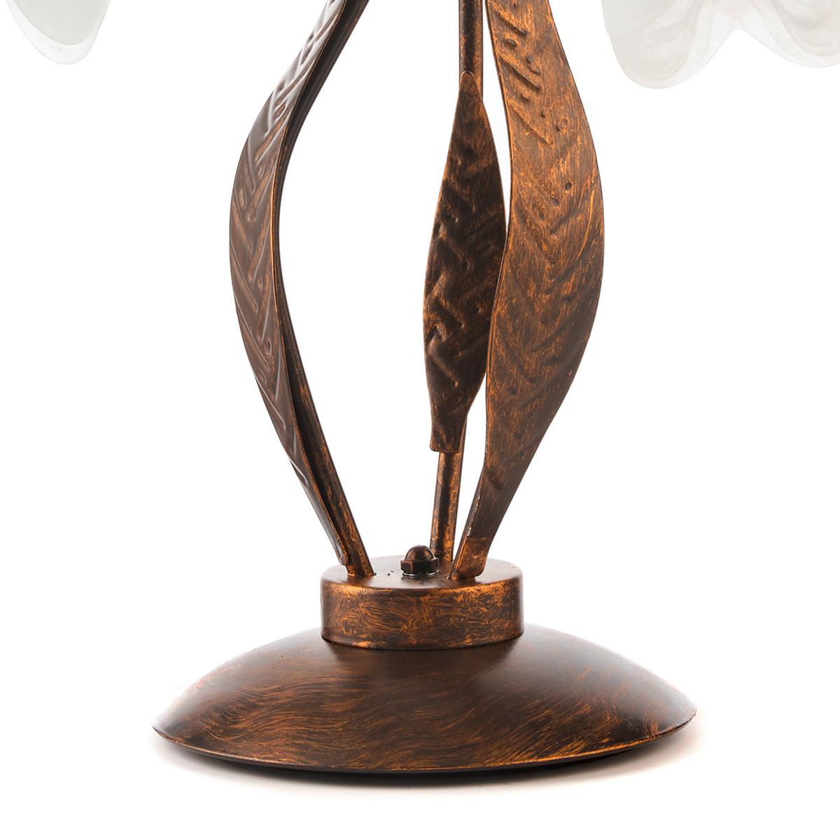 Tischleuchte Sonia Bronzefarben max. 6 Watt - Bronzefarben, KONVENTIONELL, Glas/Metall (48/61/48cm)
