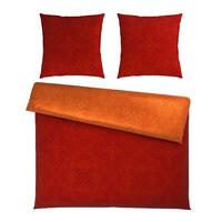 Bettwäsche Bella Wende XXL Rot ca. 200x200cm - Rot, MODERN, Textil (200/200cm) - Mömax