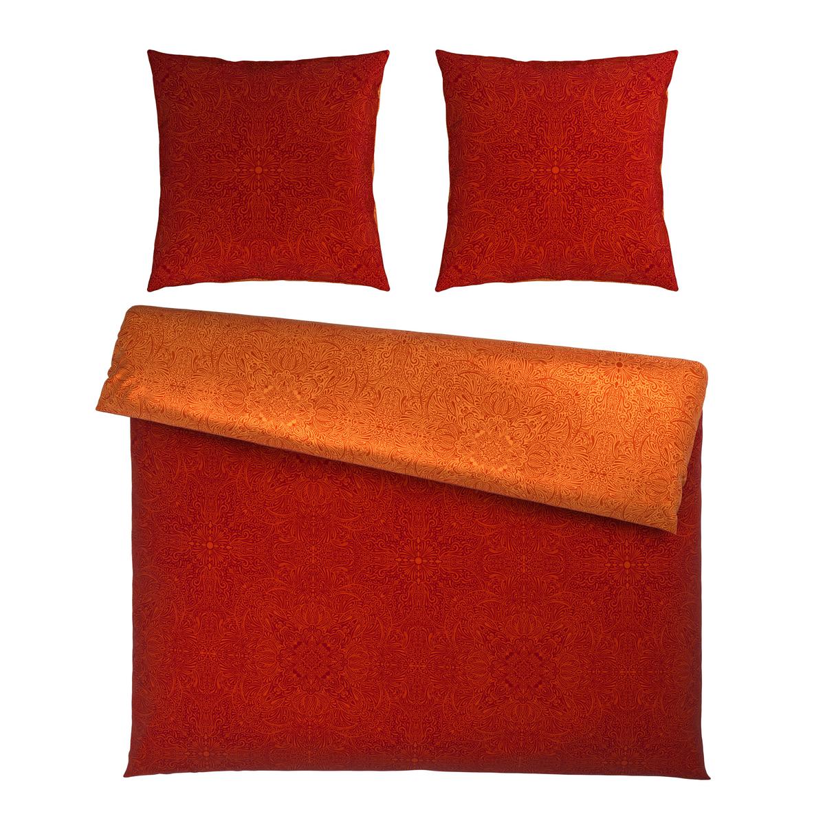 Bettwäsche Bella Wende XXL Rot ca. 200x200cm - Rot, MODERN, Textil (200/200cm) - Mömax
