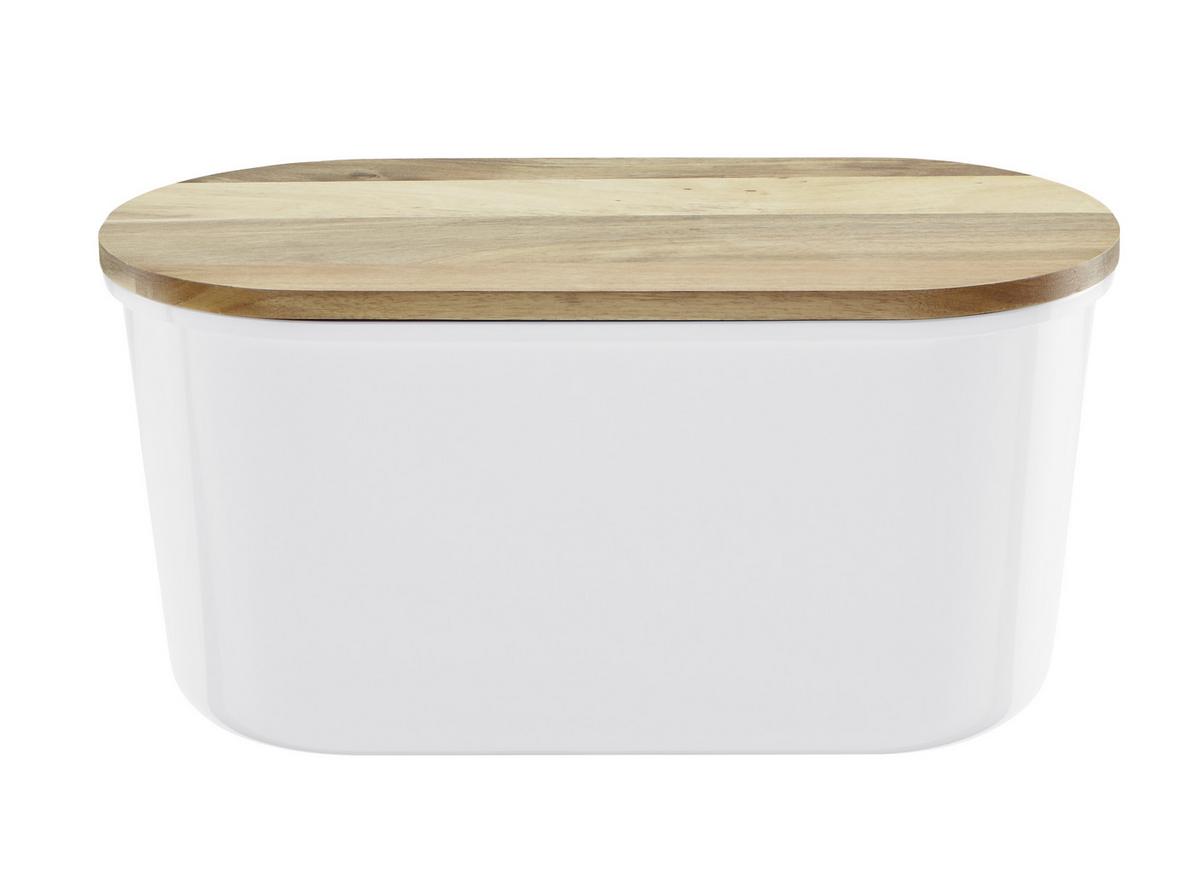 Škatla Za Kruh Fresh, Bela - bela/barve akacije, Trend, umetna masa/les (37/21,5/17,2cm) - Echtwerk