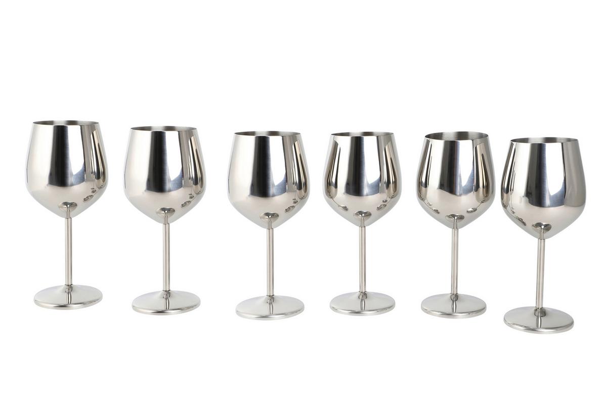 Set Kozarcev Wine, 6-Delni - srebrne barve, Trend, kovina (21cm) - Echtwerk