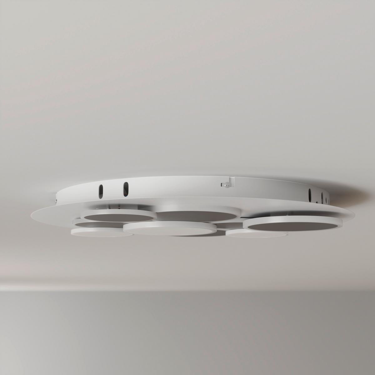 LAMPA SUFITOWA LED BLACKBURN *SBN* - czarny/biały, Trend, tworzywo sztuczne/metal (46,8/6cm) - Novel