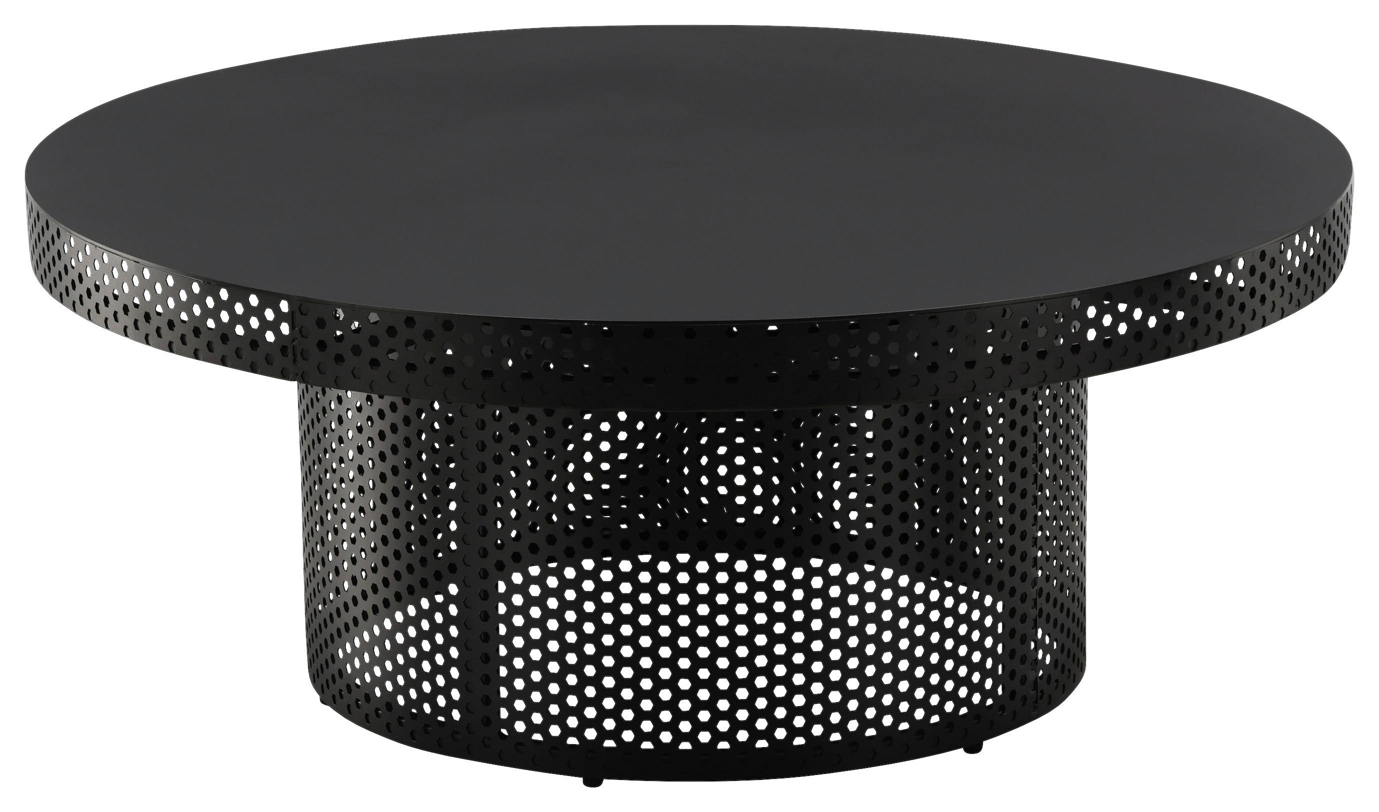 COUCHTISCH WEST END X JOSEFIN LUSTIG - Schwarz, Design, Metall (100/100/40cm) - Livetastic