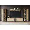 Dnevni Regal Helsinki 1, Barva Hrasta, 4-Delno - črna/hrast artisan, Trend, umetna masa/leseni material (270/140/33cm)
