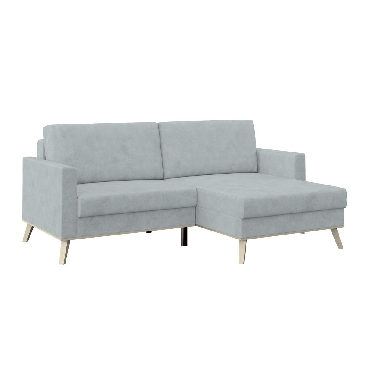 Coltar CARINI - argintiu/crem, Basics, textil (222/152cm) - Modern Living
