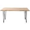 MATBORD MAGNUS - svart/naturfärgad, Natur, metall/trä (160/90/77cm) - Zandiara