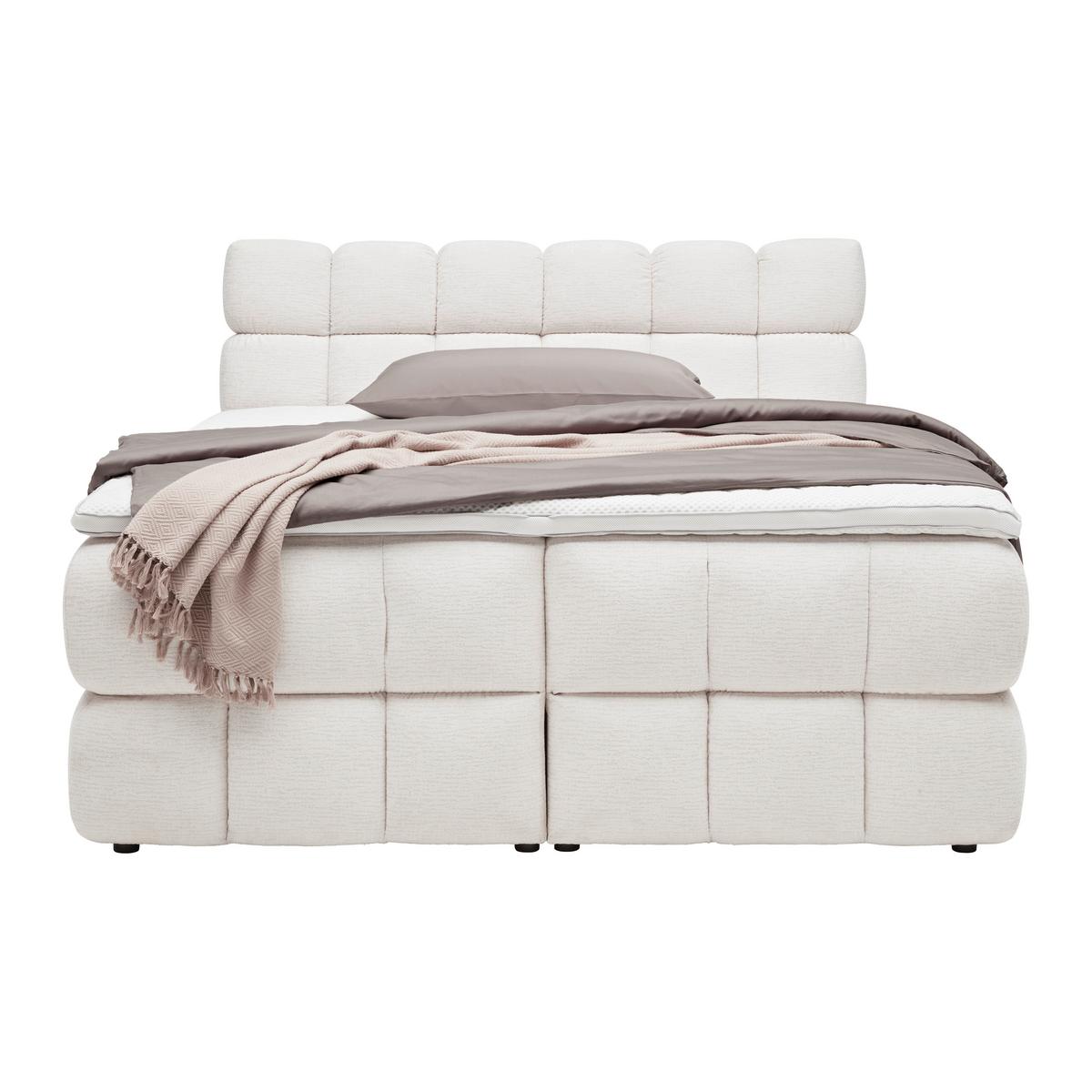 PAT BOXSPRING BUBBLE BOX - bej/crem, Konventionell, lemn/metal (160/200cm) - Premium Living