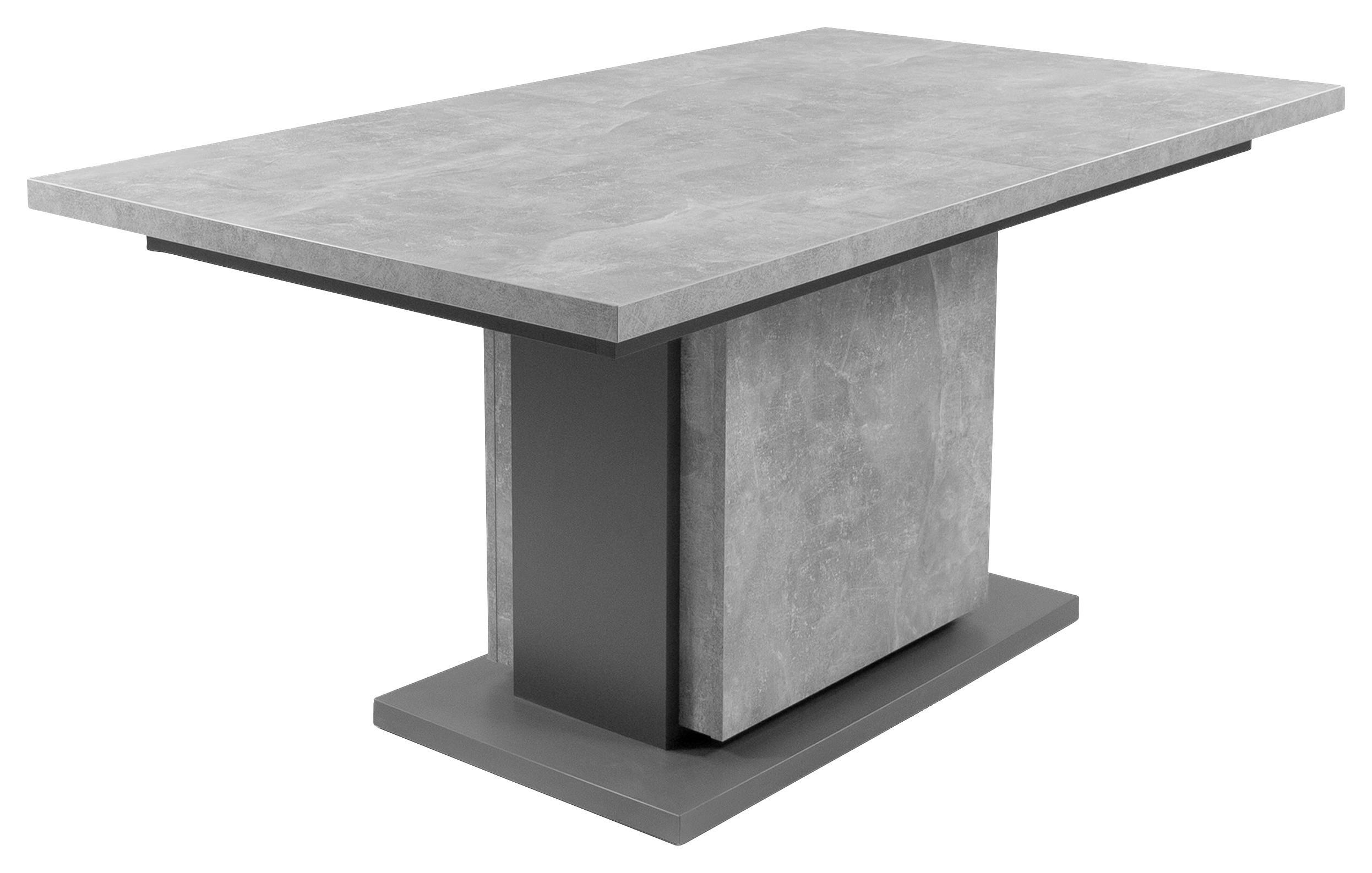 Esstisch ausziehbar Britta 160-215x90 cm Grau - Anthrazit/Grau, MODERN, Holzwerkstoff (160-215/90/75cm) - MID.YOU