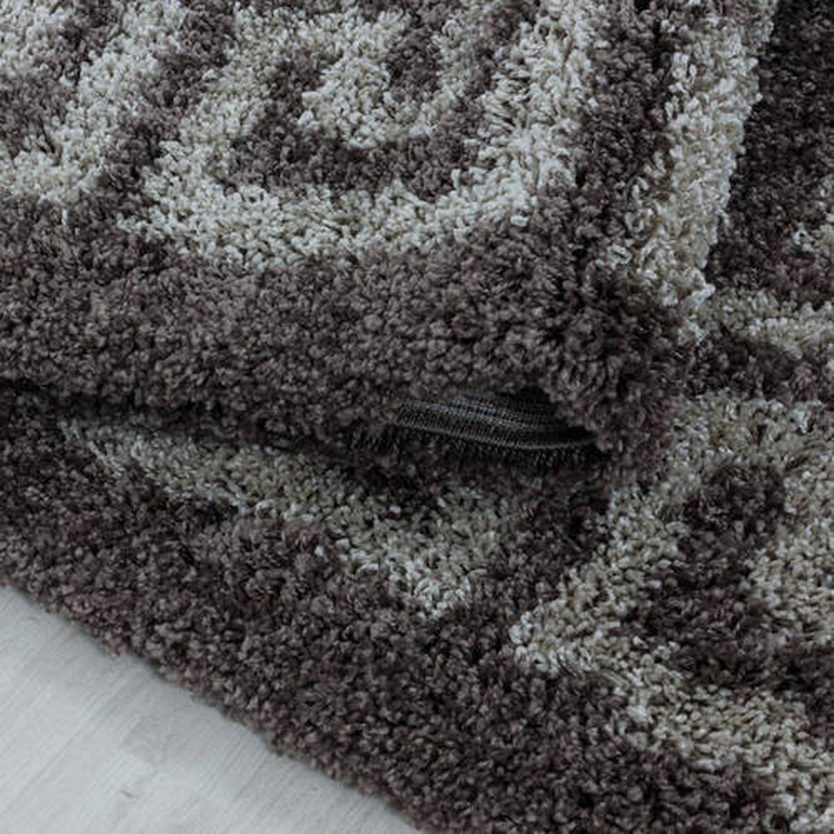 Hochflorteppich Hera Taupe Ø ca. 200cm - Taupe, Design, Textil (200cm)