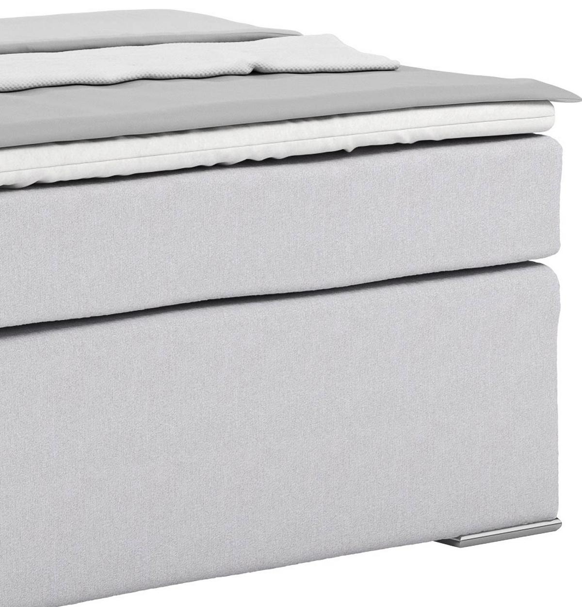 Boxspring Krevet Nero - boje kroma/boje šampanjca, Konvencionalno, tekstil/metal (140/200cm) - Best Price