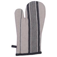 Ofenhandschuh Henry Schwarz/Beige - Beige/Schwarz, Modern, Textil (18/32cm) - Modern Living