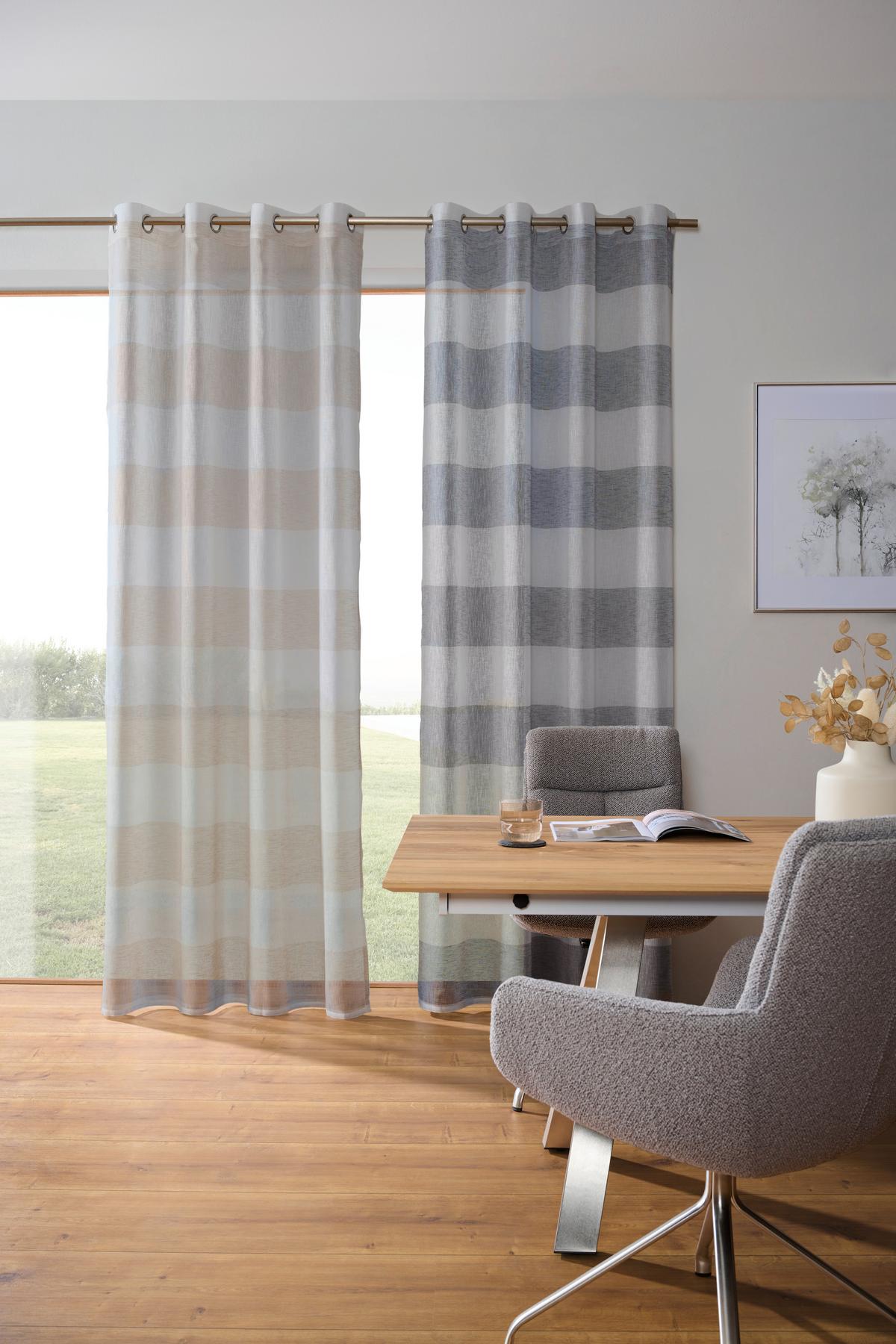 ZASŁONA NA PRZELOTKACH HENDRIK - beżowy, Design, tkanina (140/245cm) - Esposa