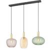HÄNGLAMPA BUNTI - pink/grön, Modern, metall/glas (98.5/26/120cm)