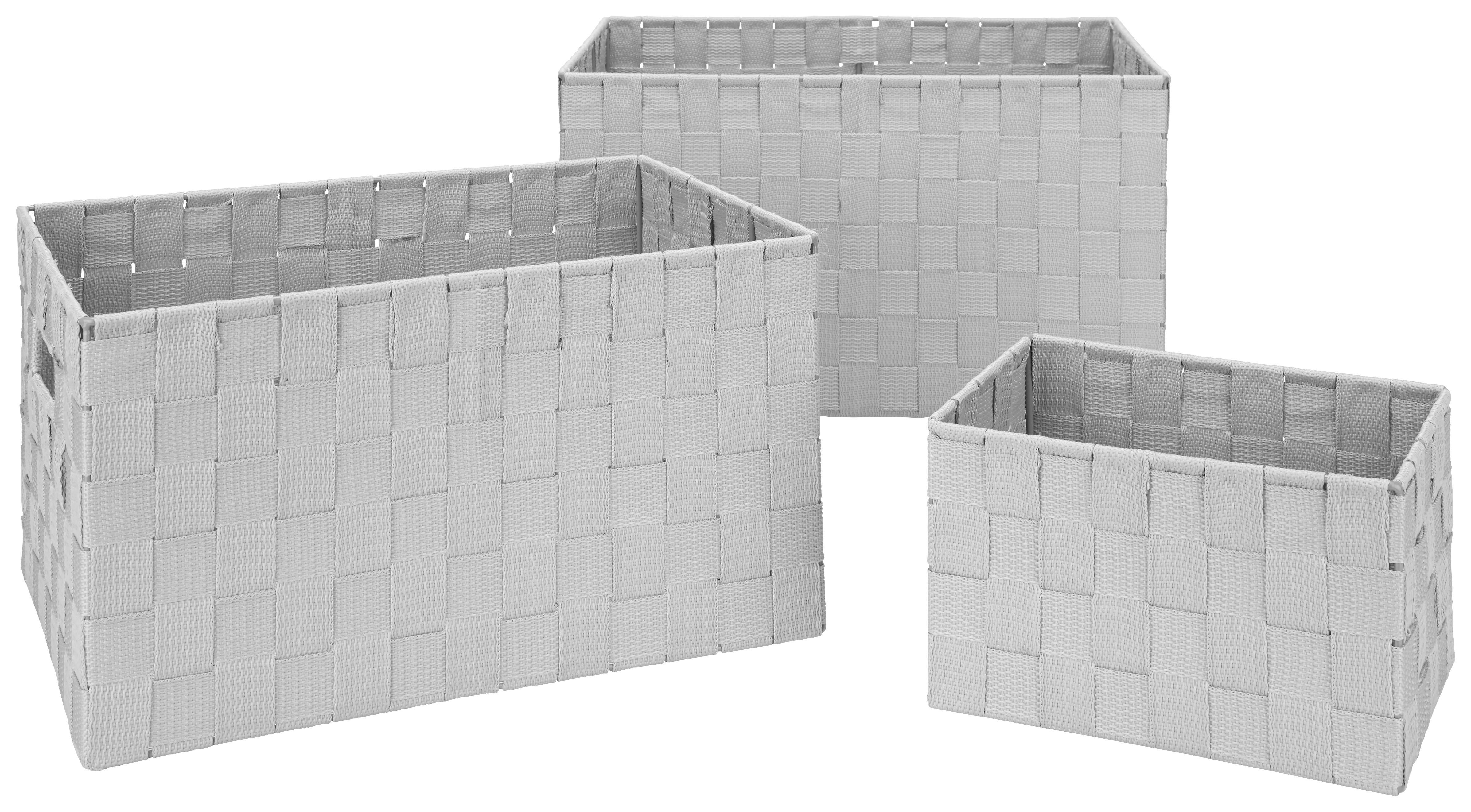 Korb Charlotte S in Hellgrau - Hellgrau, Kunststoff/Metall (20/15/12cm) - Modern Living