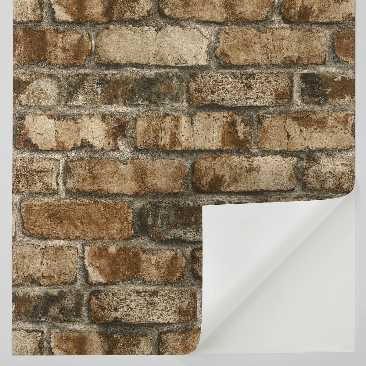 Tapete Clayton Braun - Braun, Natur, Textil (600/53cm) - Tesa