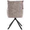 STOL MED ARMSTÖD SOPHIE - brun/svart, Modern, metall/textil (60/93/67cm) - Premium Living