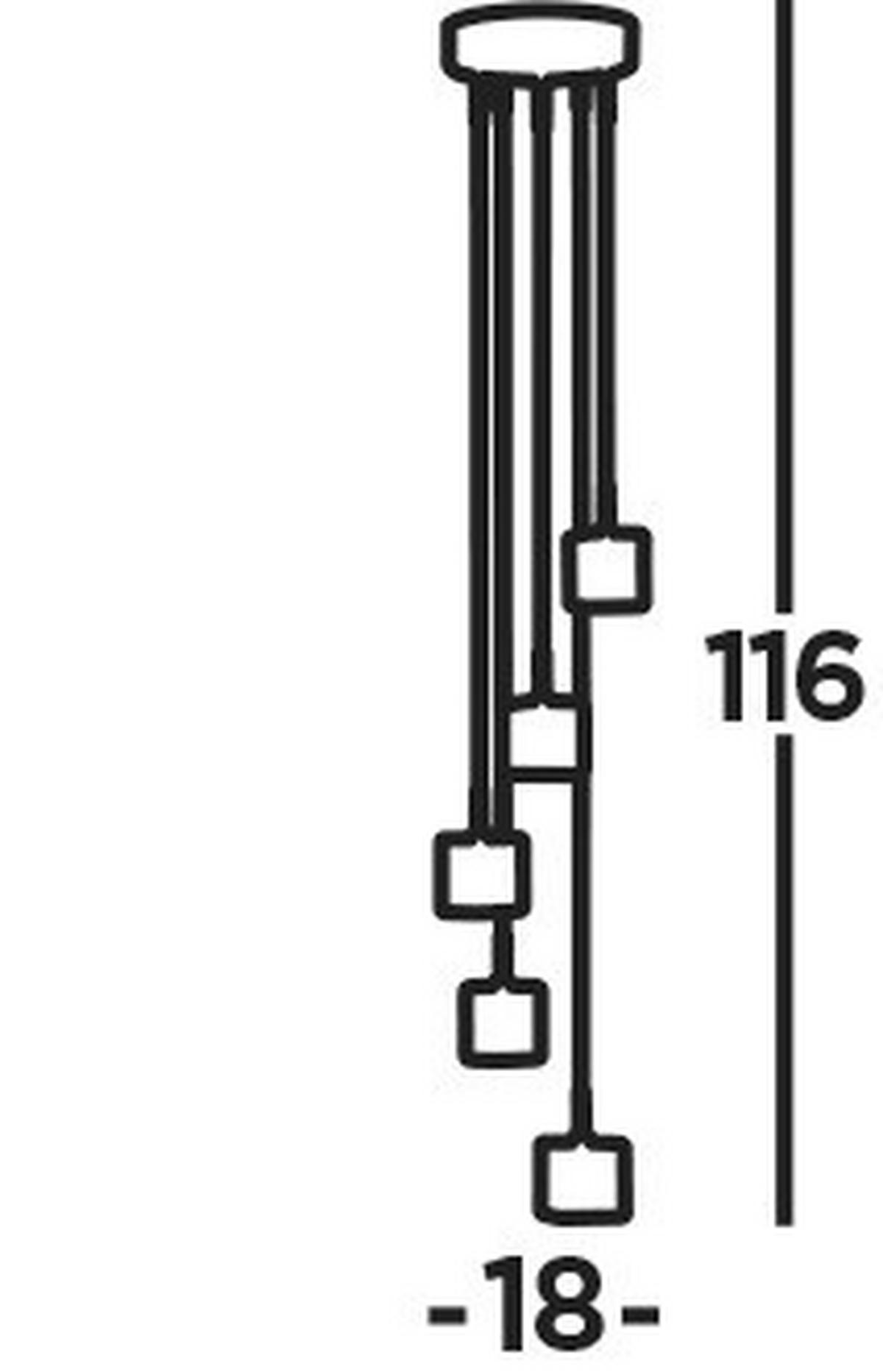 Led Függőlámpa Ice Cube 6775-5-Led - krómszínű, Design, üveg/fém (18/116cm)