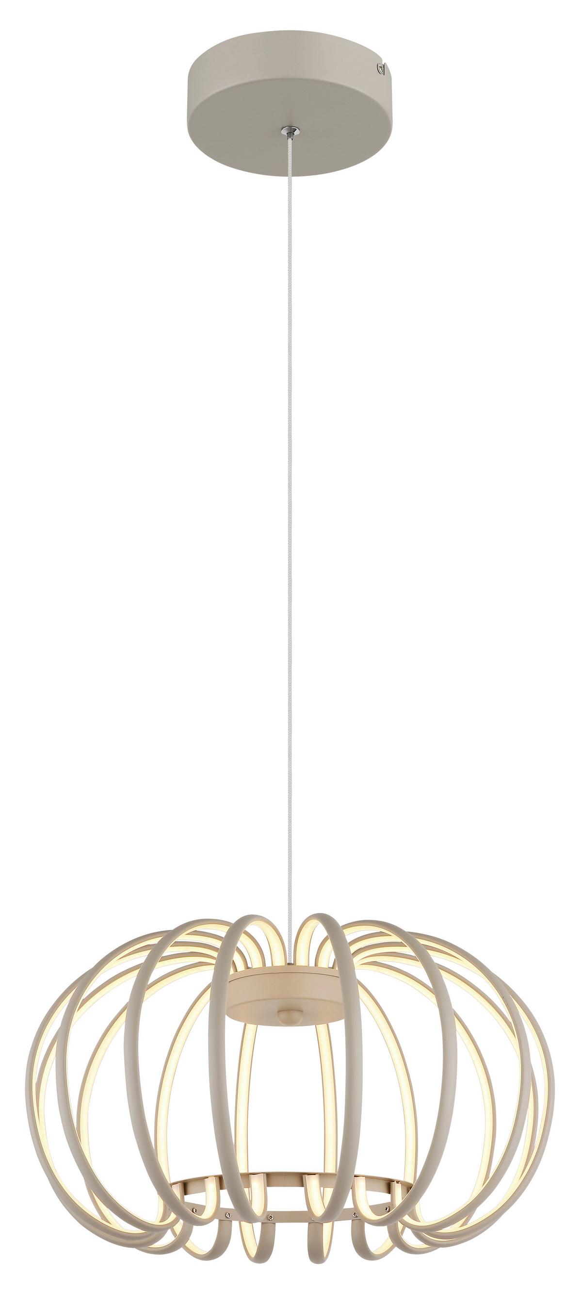 Led Függőlámpa 15946s Ribbon - homokszínű/fehér, Design, műanyag/fém (40/120cm) - Globo
