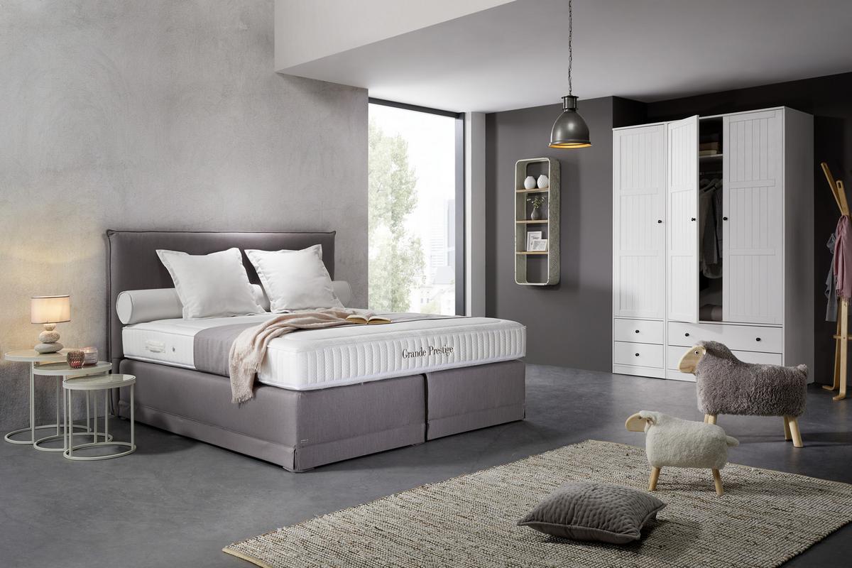 Set Miz Melody - bela, Romantika, kovina/steklo (47/42/37/50/45/40cm) - Premium Living