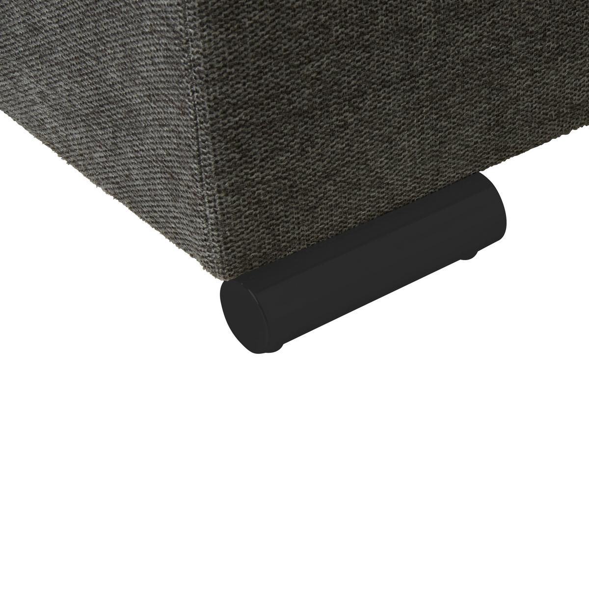Sedežna Garnitura Lyon C, Temno Siva, Ležišče, Predal - temno siva/črna, Moderno, umetna masa/tekstil (242/102/167cm) - Mömax