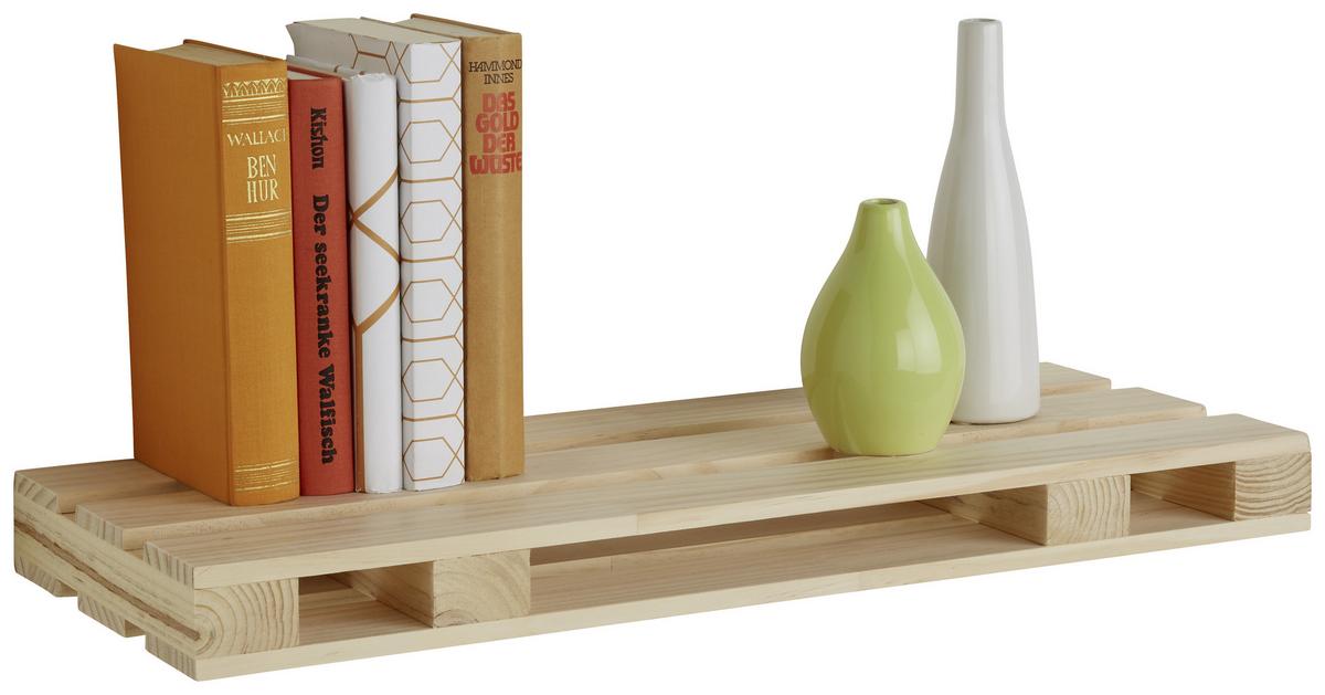 Wandregal aus Kiefer Massiv - Kieferfarben, Modern, Holz (60/5/23,5cm) - Mömax