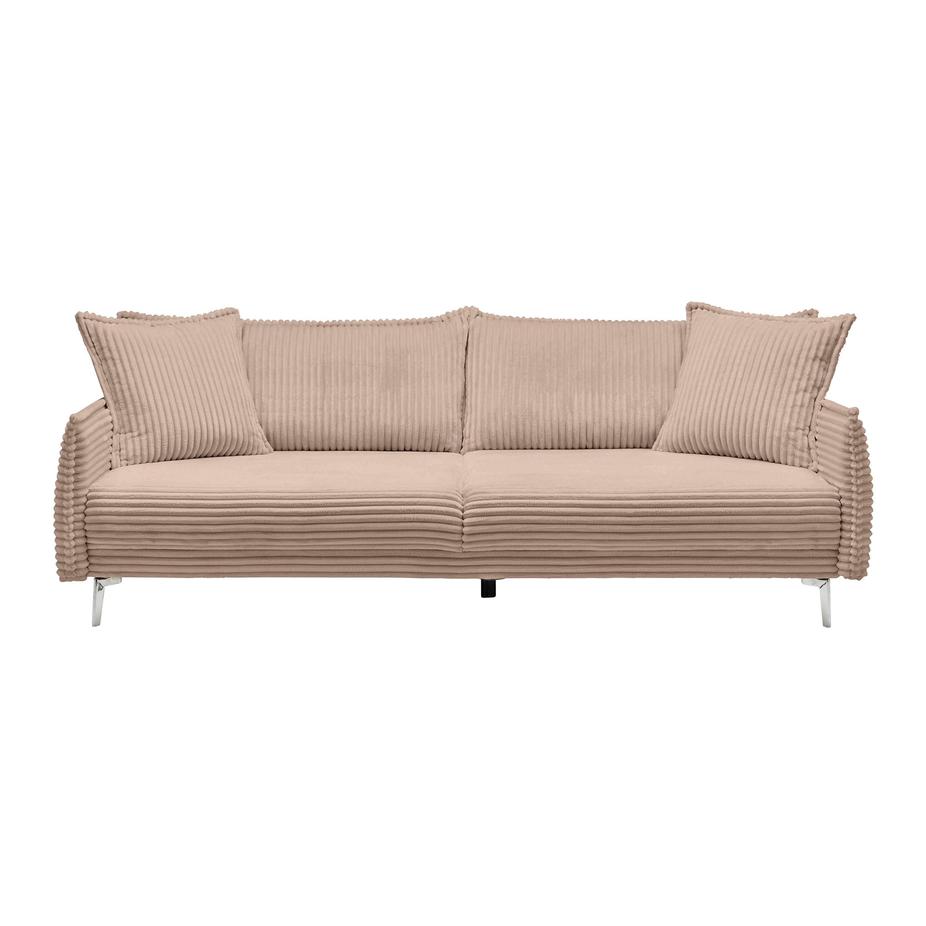 Mega Sofa Kiss - boje kroma/smeđa, Moderno, drvo/metal (241/90/117cm) - Mömax