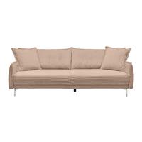 Bigsofa Kiss Braun - Chromfarben/Braun, Modern, Holz/Metall (241/90/117cm) - Mömax