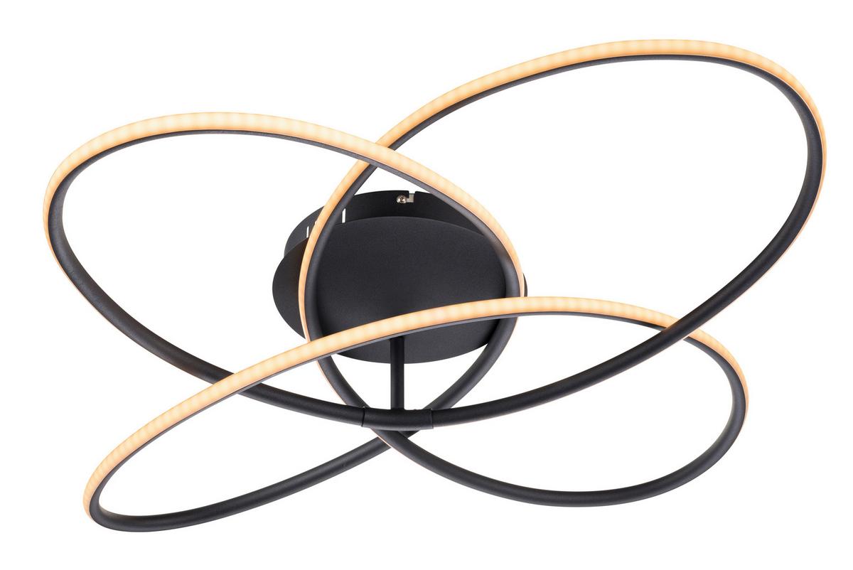 LED-DECKENLEUCHTE 67201S-60  PANDA - Weiss/Opal, Design, Kunststoff/Metall (80/13,5cm) - Globo