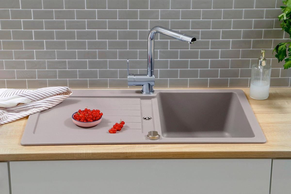 Pomivalno Korito Austin, 86x50cm - siva, Design, kamen (86/21/50cm) - Respekta