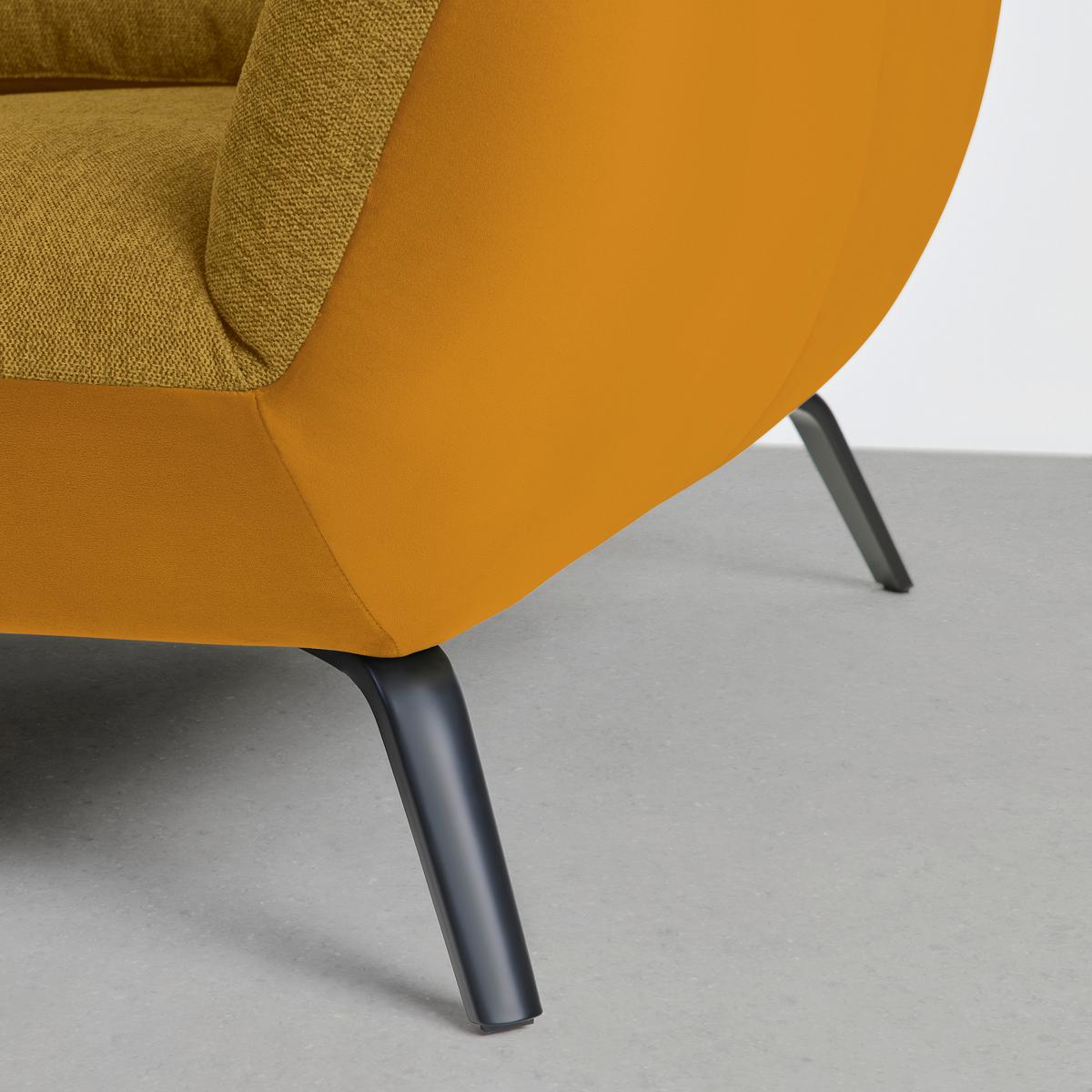Wohnlandschaft Trendy Goldfarben/Senfgelb - Senfgelb/Goldfarben, MODERN, Holzwerkstoff/Textil (250/93/310cm) - Premium Living