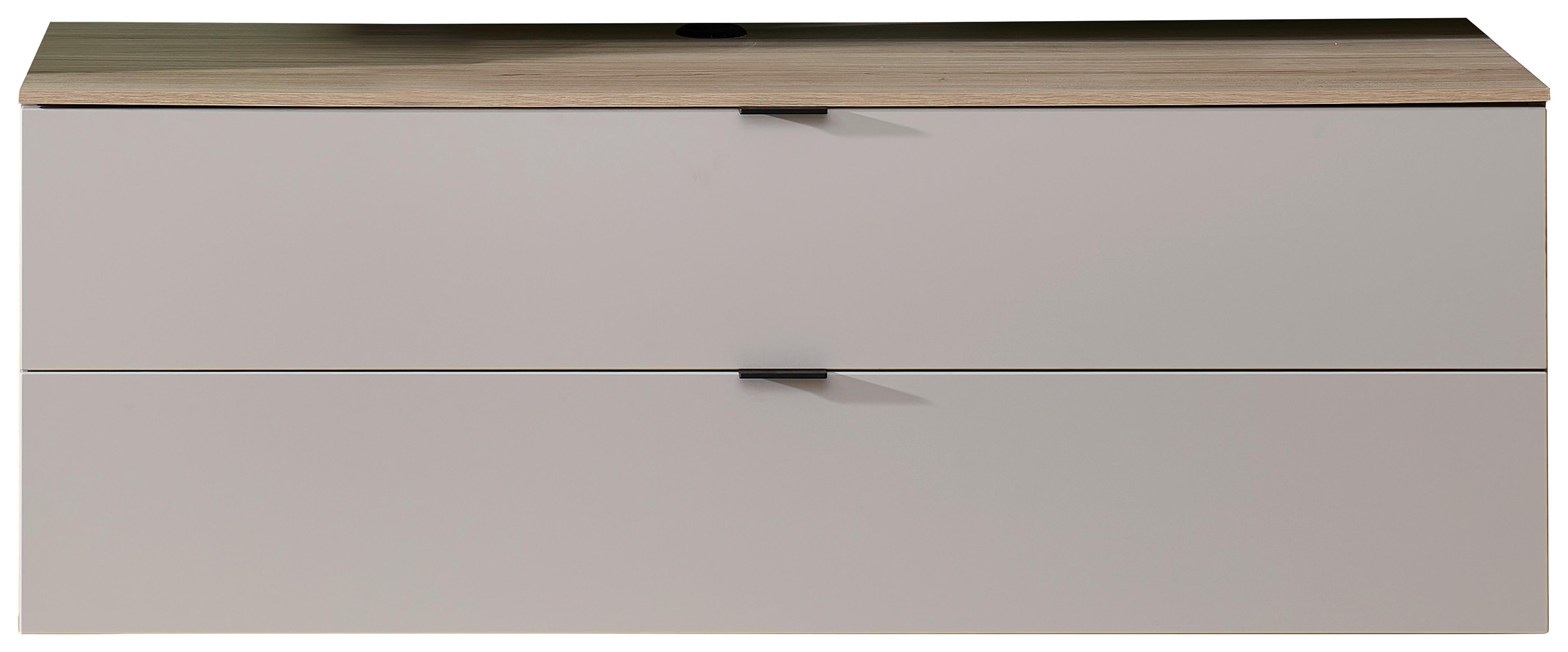 TV-Element Memphis Eichefarben/Kaschmir - Kaschmir/Eichefarben, MODERN, Holzwerkstoff/Metall (140/51/44cm) - Premium Living