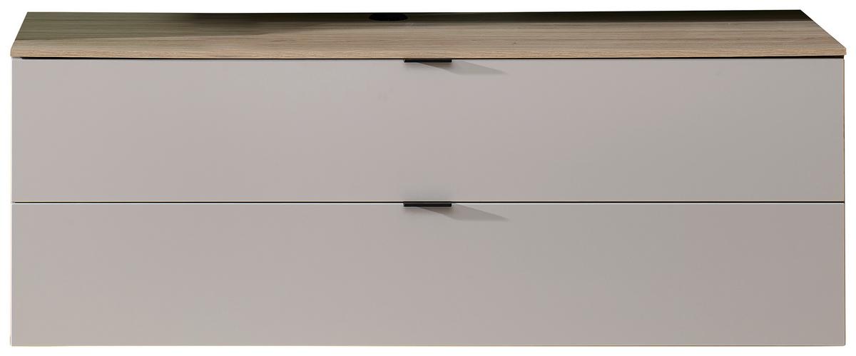 TV-Element Memphis Eichefarben/Kaschmir - Kaschmir/Eichefarben, MODERN, Holzwerkstoff/Metall (140/51/44cm) - Premium Living