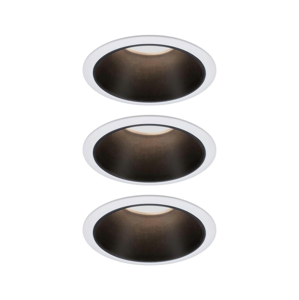 LED-Spot Cole in Schwarz/Weiß max. 3x6,5 W - Schwarz/Weiß, Basics, Kunststoff/Metall (8,8cm) - Paulmann