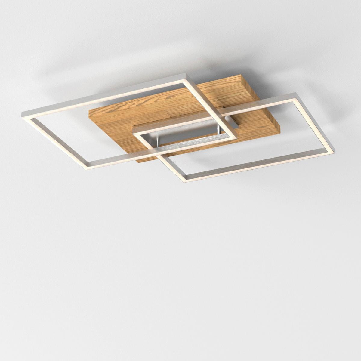 LAMPA SUFITOWA LED 141601 HERMAGOR - beżowy, Natur, metal/drewno (50/42/7cm) - Waldwelt