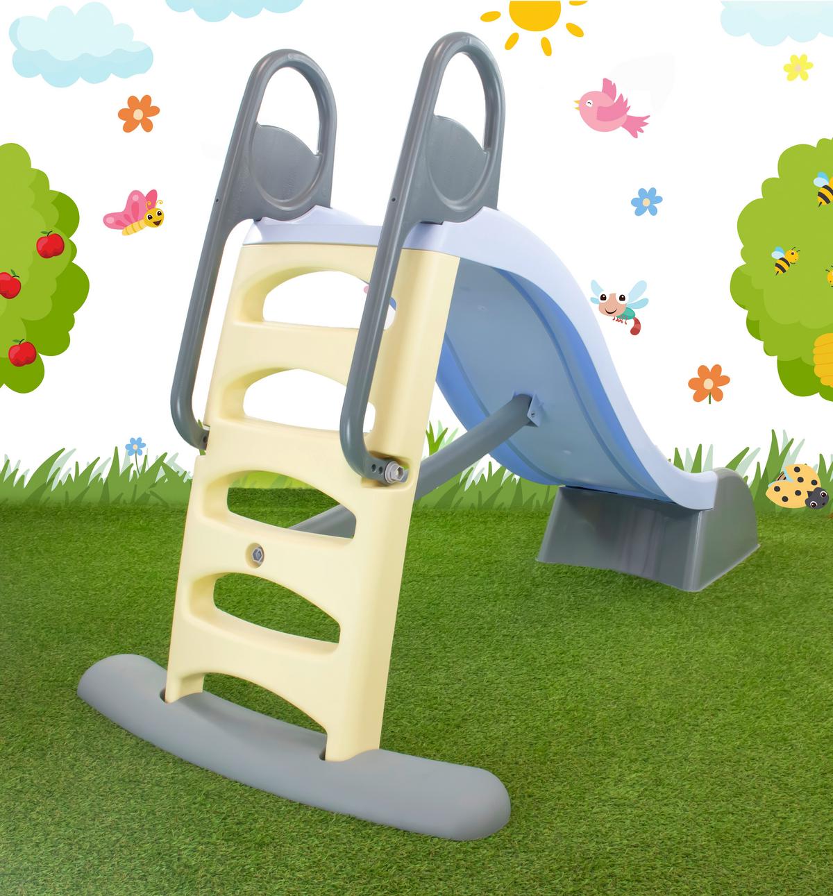 Kinderrutsche Large Slide Hellblau - Hellblau, KONVENTIONELL, Kunststoff (84,5/110/182cm)