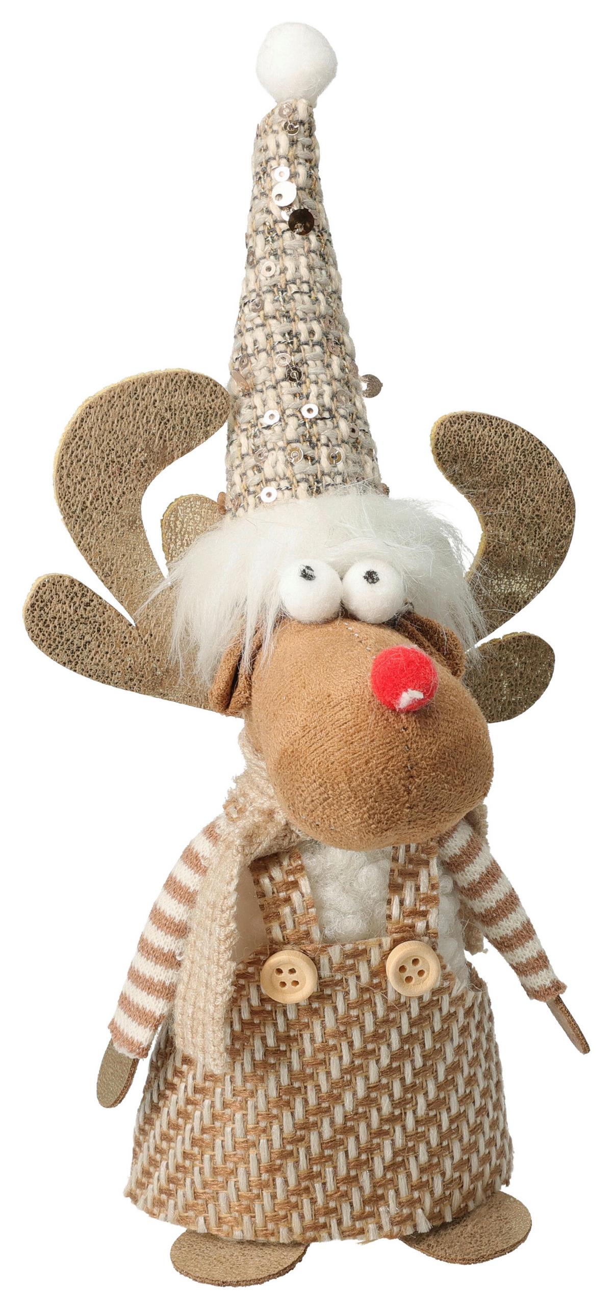 Dekorenntier RED - Multicolor, Textil (10/20/8cm)